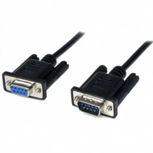 StarTech Black DB9 RS232 Serial Null Modem Cable FM 2M