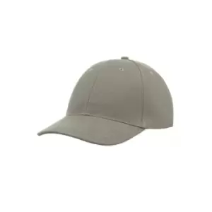 Atlantis Liberty Six Brushed Cotton 6 Panel Cap (One Size) (Light Grey)