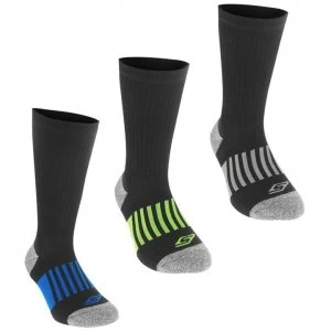 Skechers Performance Division 3 Pack Crew Socks Junior Boys - Black