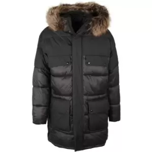 Barbour International Contrast Redford Parka Quilted Jacket - Black