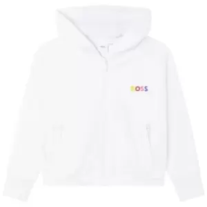 Boss Logo Hoodie - White