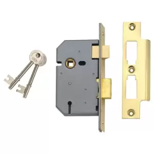 Union J2277-PL-2.50 2277 3 Lever Mortice Sashlock Polished Brass 6...