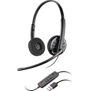 Plantronics C320 UC Bin MOC Black Wire Headset Black 85619 02