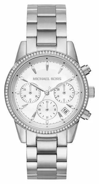 Michael Kors MK6428 Womens Ritz Stainless Steel Crystal Set Watch