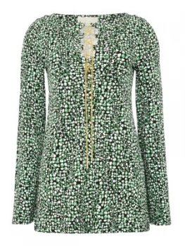 Michael Kors Reptile border print tunic top Green