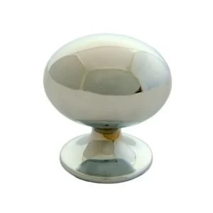 BQ Chrome Effect Oval Internal Knob Furniture Knob