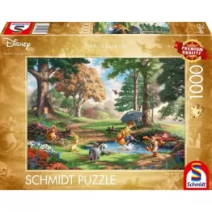 Thomas Kinkade Disney Winnie The Pooh 1000 Piece Jigsaw Puzzle