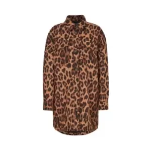 AllSaints AllSaints Sophie Leopard Jacket Womens - Brown