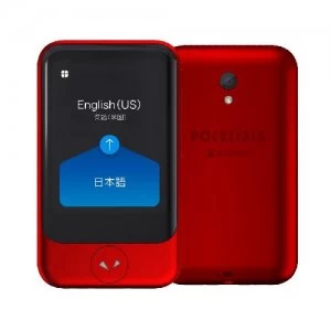 Pocketalk S Two-Way Voice/Camera Translator with Built-In Data - Red