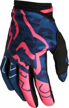 FOX 180 Skew Ladies Motocross Gloves, blue, Size M for Women, blue, Size M for Women