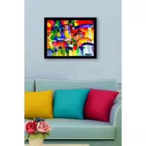 SC0527 Multicolor Decorative Framed MDF Painting