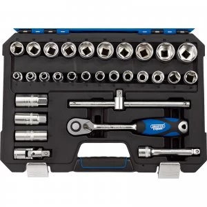 Draper 30 Piece 1/2" Drive Hex Socket Set Metric 1/2"