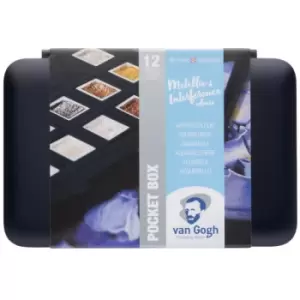 Van Gogh Watercolour Paint Pocket Box Speciality Colours 12 Half Pans