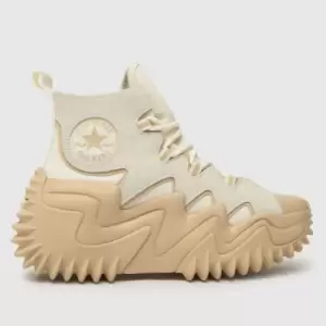 Converse Run Star Motion Cx Hi Trainers In White & Beige