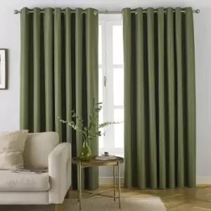 Furn Moon Eyelet Curtains (90in x 72in) (Khaki Brown) - Khaki Brown