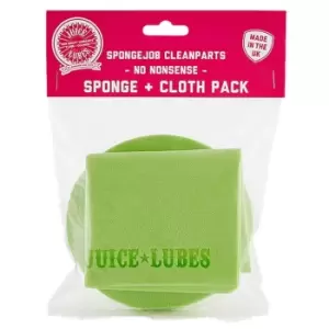 Juice Lubes SpongeJob CleanParts, Sponge and Cloth Pack - Grey