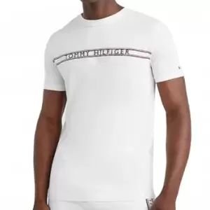 Tommy Hilfiger Logo Tape T-Shirt - White M