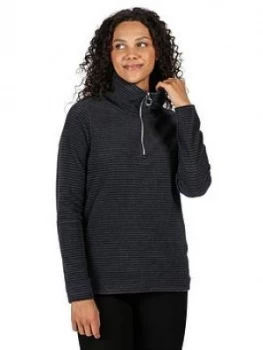 Regatta Solenne Quarter Zip Fleece - Navy/Silver , Navy/Silver, Size 14, Women