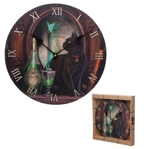 Black Cat Absinthe Lisa Parker Wall Clock