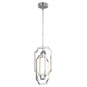 LED Medium Ceiling Pendant Light Polished Nickel