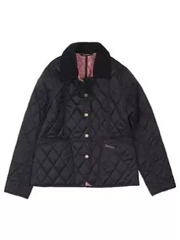 Barbour Girls Summer Liddesdale Quilt Jacket - Black, Size 6-7 Years, Women