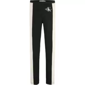 Calvin Klein Jeans Colour Block Monogram Legging - Black