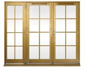 Wickes Albery Georgian Bar Solid Oak Laminate French Doors 6ft with 1 Side Lites 600mm