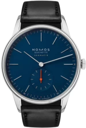 Nomos Glashutte Watch Orion Neomatik 39 Nachtblau Sapphire Crystal