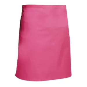 Dennys Multicoloured Catering Waist Apron 28x36ins (Pack of 2) (One Size) (Hot Pink)