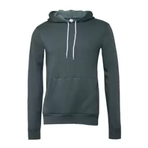 Bella + Canvas Unisex Pullover Polycotton Fleece Hooded Sweatshirt / Hoodie (L) (Slate Heather)