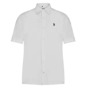 US Polo Assn US Polo Oxford Short Sleeve Shirt Mens - White