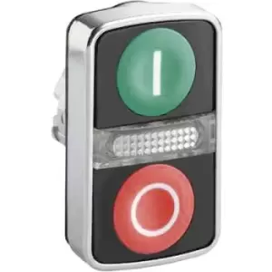 Schneider Electric Harmony ZB4BW7A3741 Double head pushbutton Green, Red