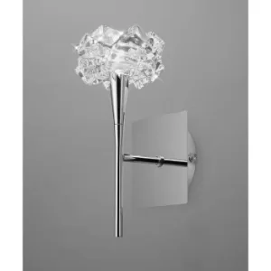 Artic wall light with switch 1 G9 bulb, polished chrome