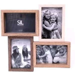 Wooden Quad Photo Frame 31cm