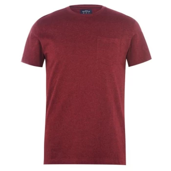 Howick Crew Neck T-Shirt - Burgundy Marl