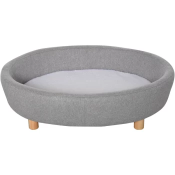 Pet Sofa Soft Couch Sponge Cushioned Bed Wooden legs - Pawhut