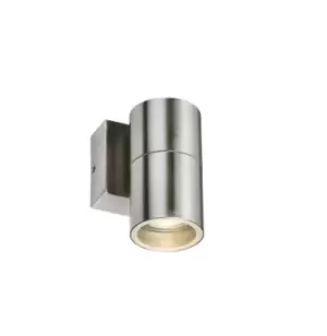 KnightsBridge 230V IP54 GU10 Fixed Single Wall Light - Brushed Chrome