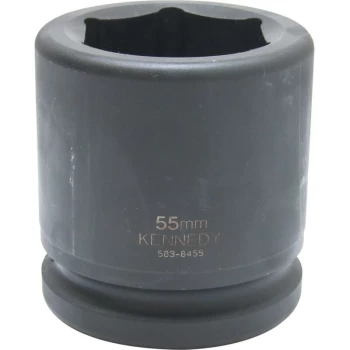 70MM Impact Socket Standard Length 6-Point 1-1/2' Drive - Kennedy