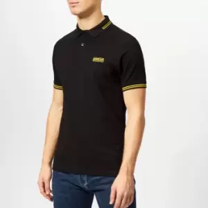 Barbour International Mens Essential Tipped Polo Shirt - Black - L