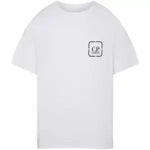 Cp Company Metropolis Mercerised Logo T-Shirt - White