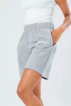 HYPE GREY REVERSE LOOP BACK SHORTS