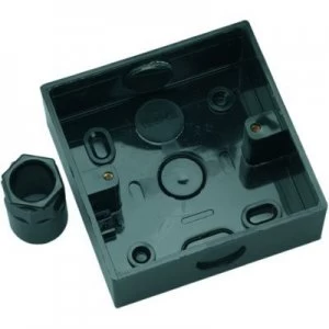 Wickes 1 Gang Pattress Box and Adaptor - Black 32mm