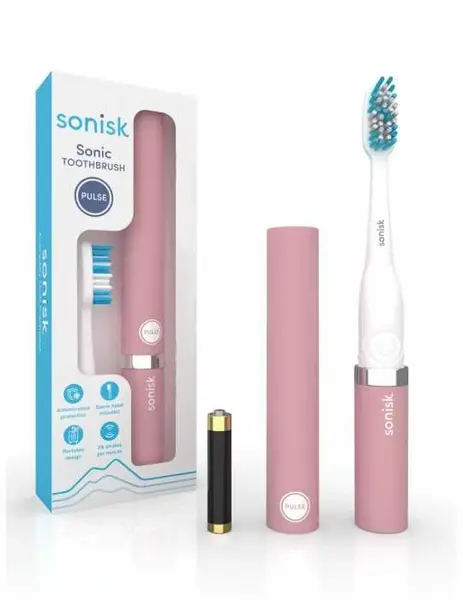 Sonisk Pulse Battery Operated Dusty Pink Toothbrush