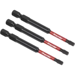 Sealey Impact Power Tool Torx Screwdriver Bits T20 75mm Pack of 3