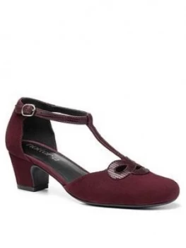 Hotter Darcy Heeled Shoes, Wine, Size 7, Women