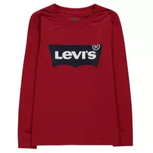 Levis Batwing Long Sleeve T Shirt - Red