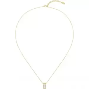 Ladies BOSS Clia Light Yellow Gold IP Crystal Necklace