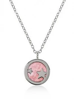 Radley Sterling Silver Star And Pink Enamel Pendant Ladies Necklace