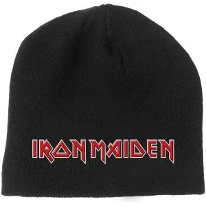 Iron Maiden - Logo Mens Beanie Hat - Black