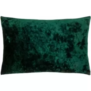 Paoletti Verona Crushed Velvet Cushion Cover, Emerald, 40 x 60 Cm